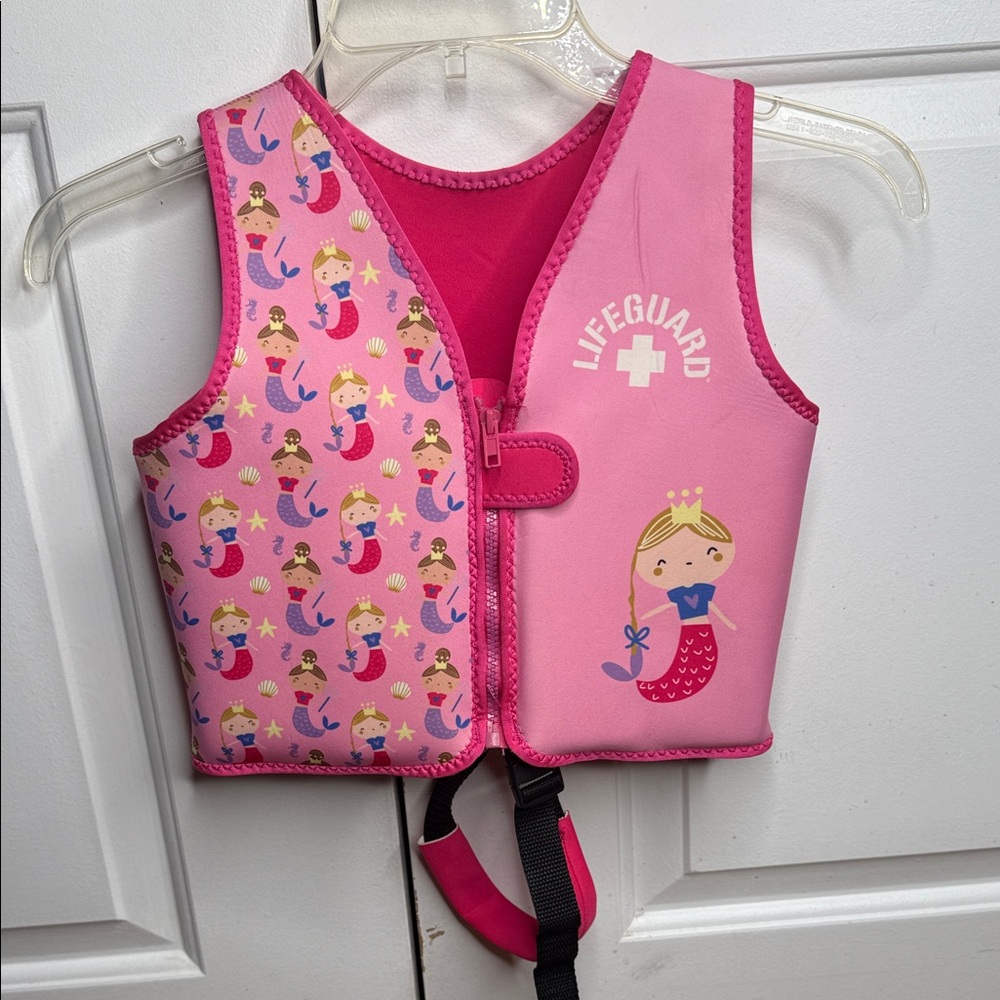 Pink Mermaid Life Vest for Kids